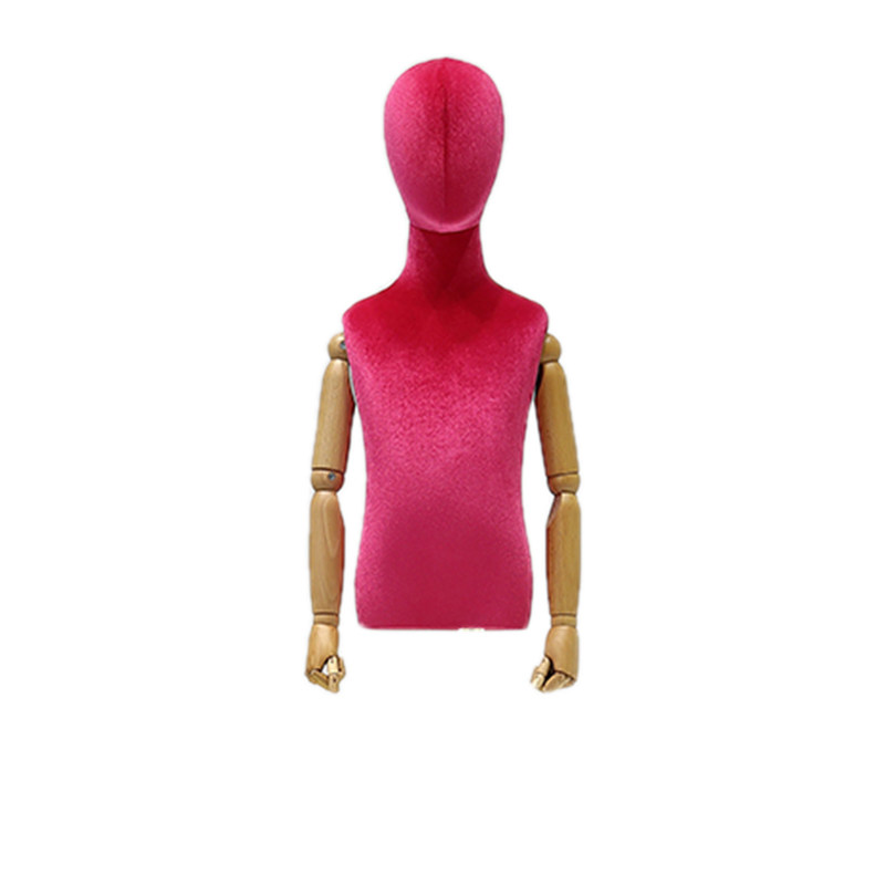 رنگارنگ راست نیم بدن مرد مانکن پارچه کتانی برای نمایش لباس