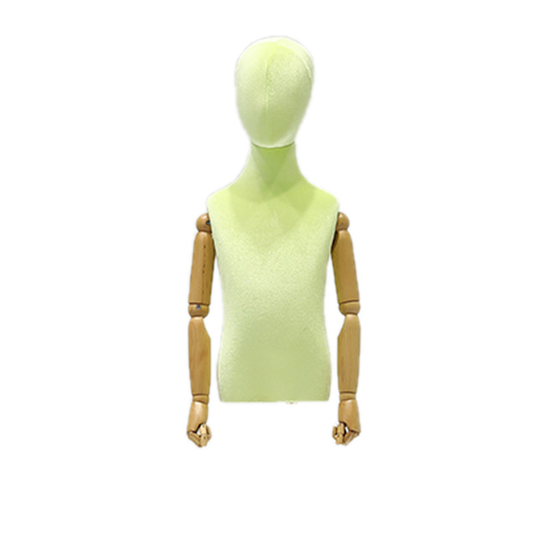 رنگارنگ راست نیم بدن مرد مانکن پارچه کتانی برای نمایش لباس