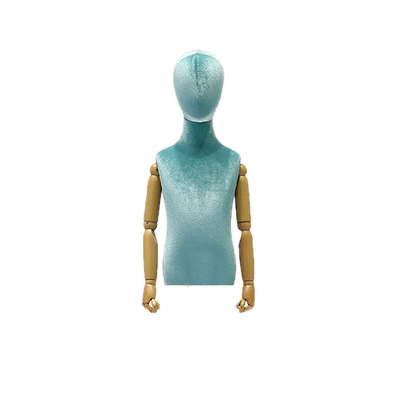 رنگارنگ راست نیم بدن مرد مانکن پارچه کتانی برای نمایش لباس